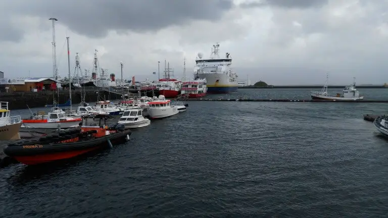 The harbor in Reykjavik, one day in Reykjavik, Iceland