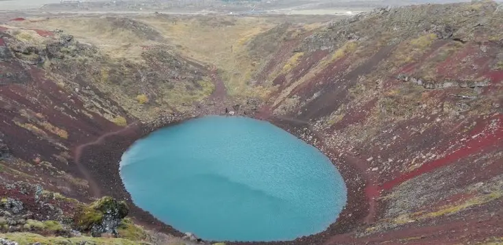 Kerid Crater in autumn, Iceland Kerid Crater in autumn, Golden Circle, Iceland