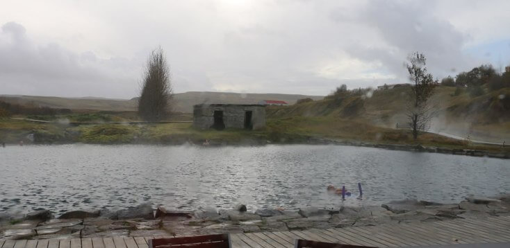 Secret Lagoon in Fludir, Iceland