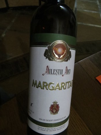 A bottle of Margaritar from Milestii Mici, Moldova
