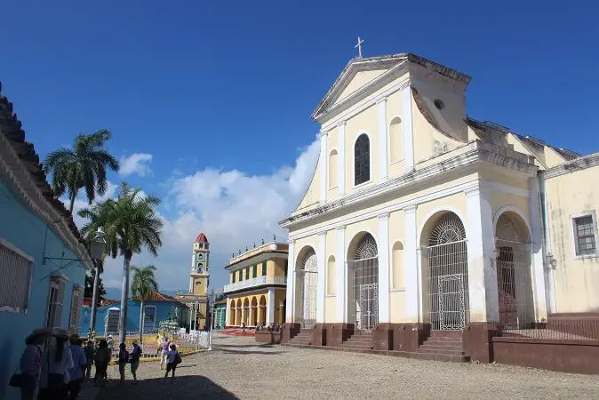 Holy Trinity Church in Plaza Mayor, Cuba