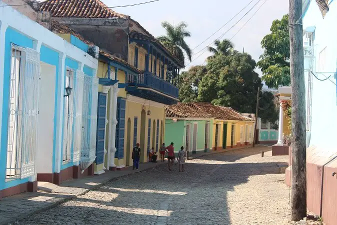 Colorful side street in Trinidad, Cuba