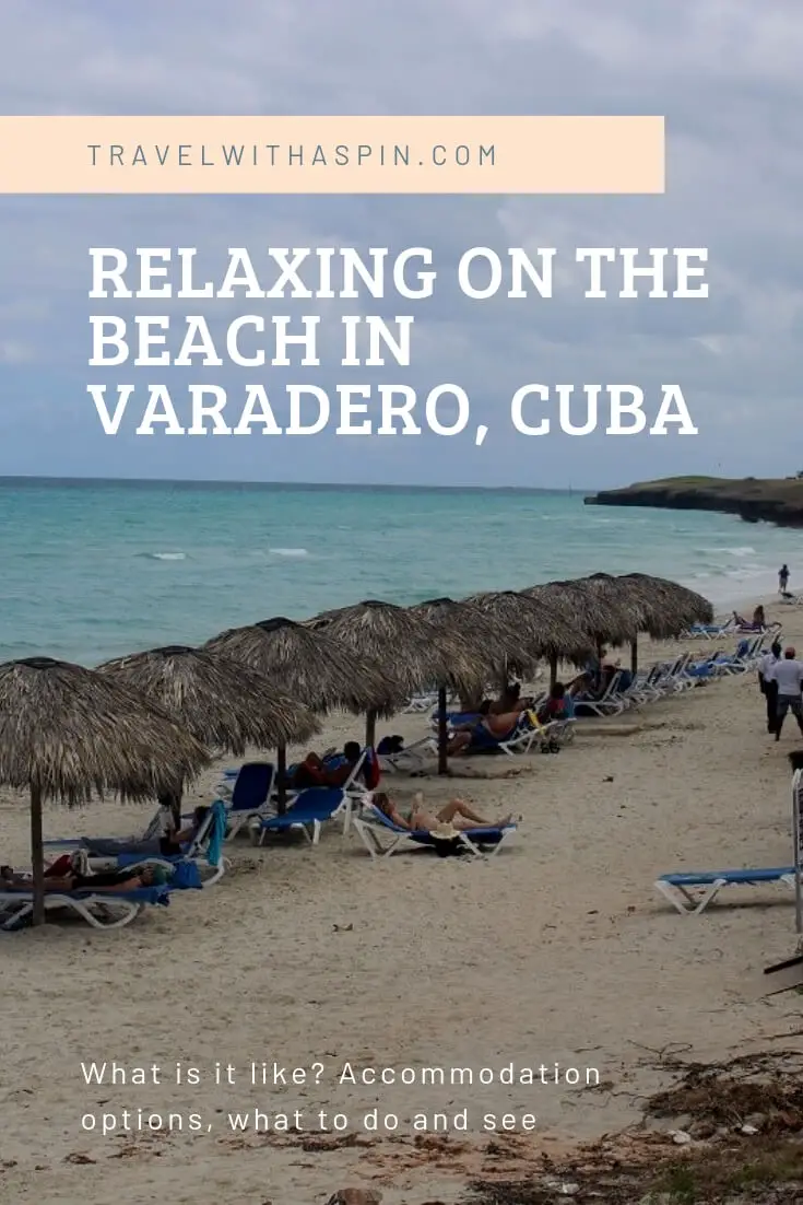 Relaxing on the beach in Varadero Cuba