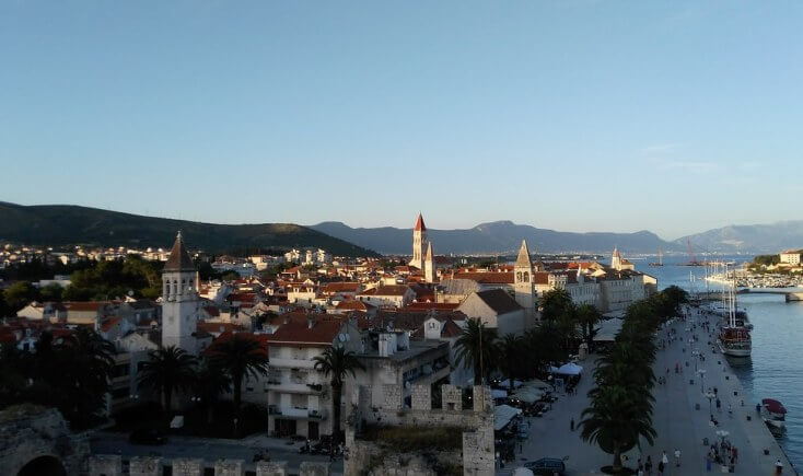 Trogir seen from the Kamerlengo fortress