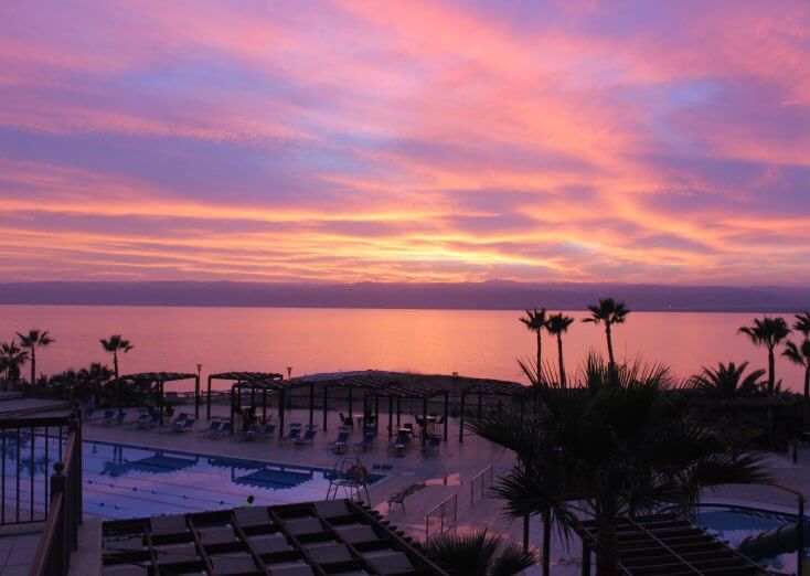 Sunset at the Dead Sea, Jordan