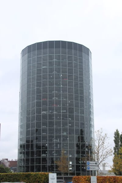 20-story car tower in Wolfsburg, Germany