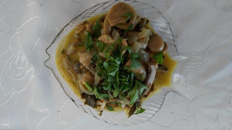 Mussels with wine sauce, Dalboka