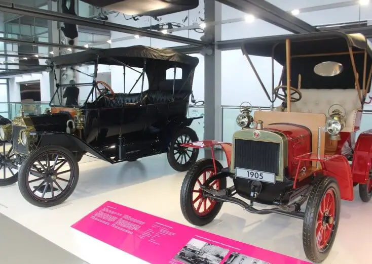 Vintage cars at Wolfsburg, Germany Vintage cars at Autostadt, Germany