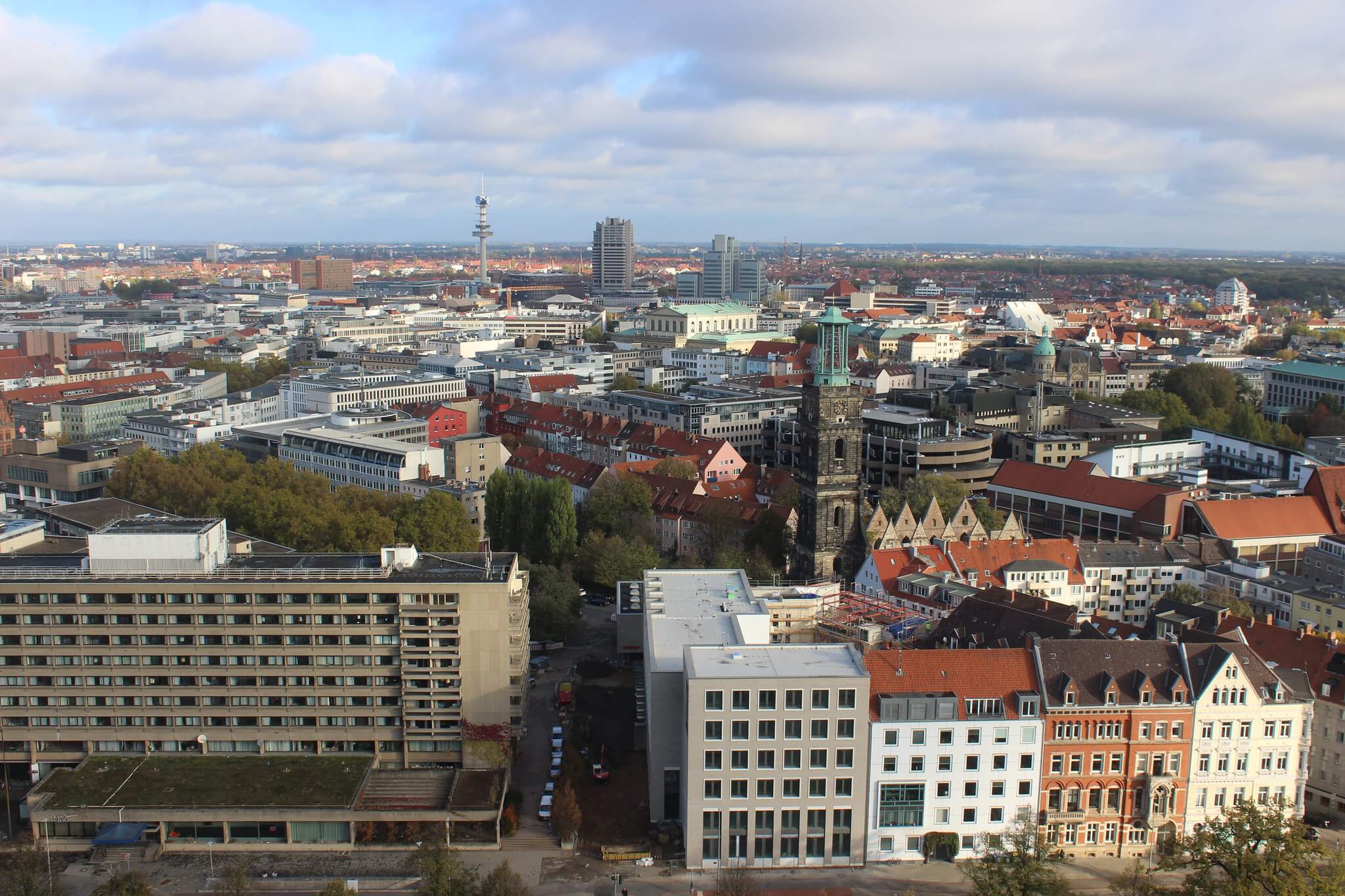 Hanover seen from the tower of the New Cityhall, Germany