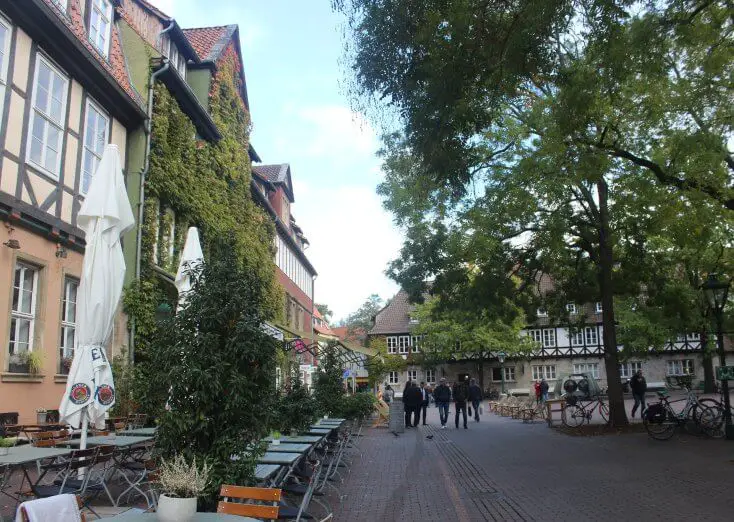 The square of the oldest gymnasium of Hanover, Germany