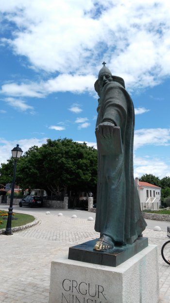 Statue of Bishop Gregory of Nin, Croatia