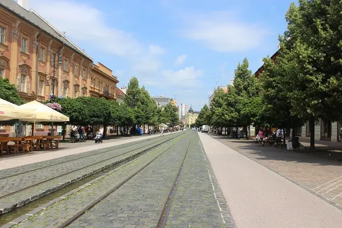 water canal where a river was in Kosice